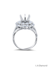 14K White Gold Semi-Mount Engagement Ring